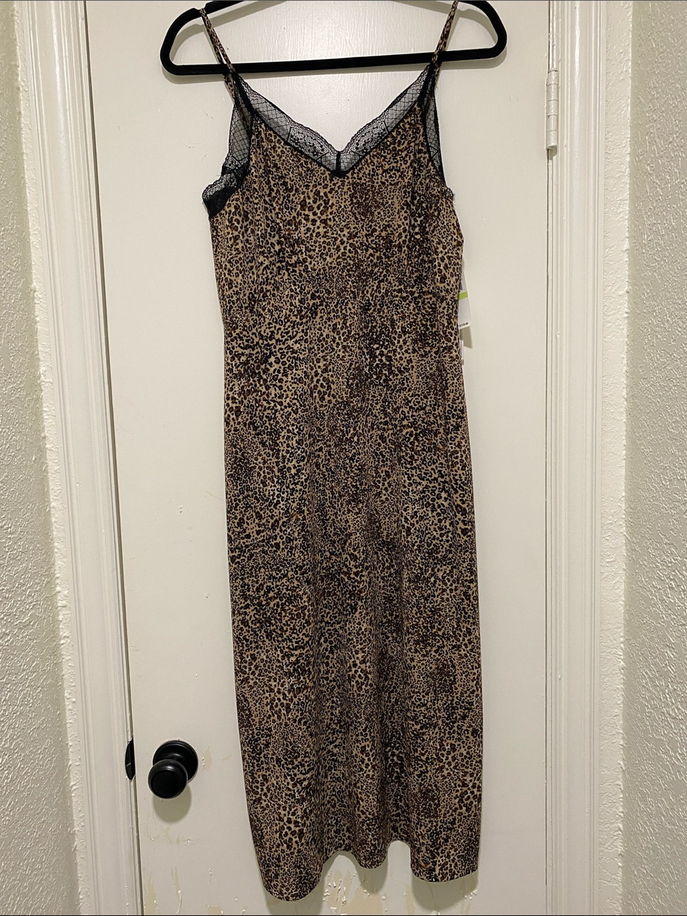 1. State Caramel and Black Leopard Slip Dress